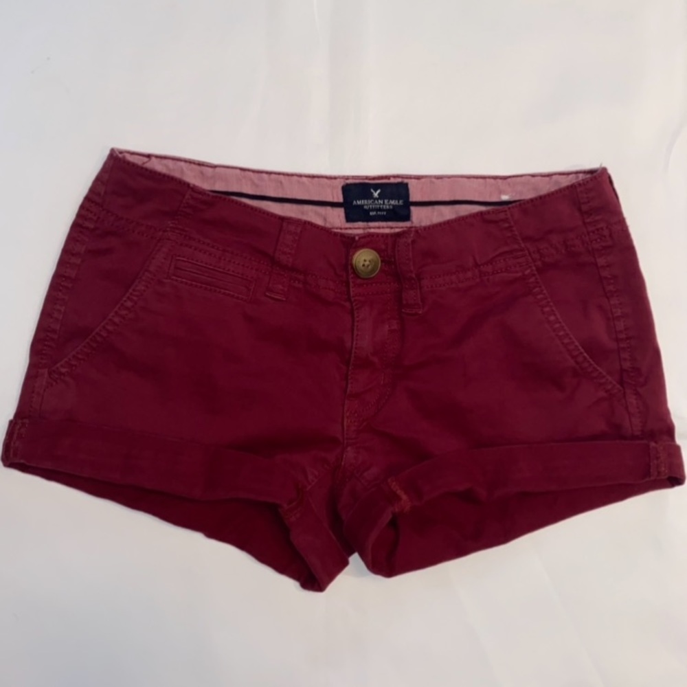 American Eagle Colored Denim Shortie Shorts